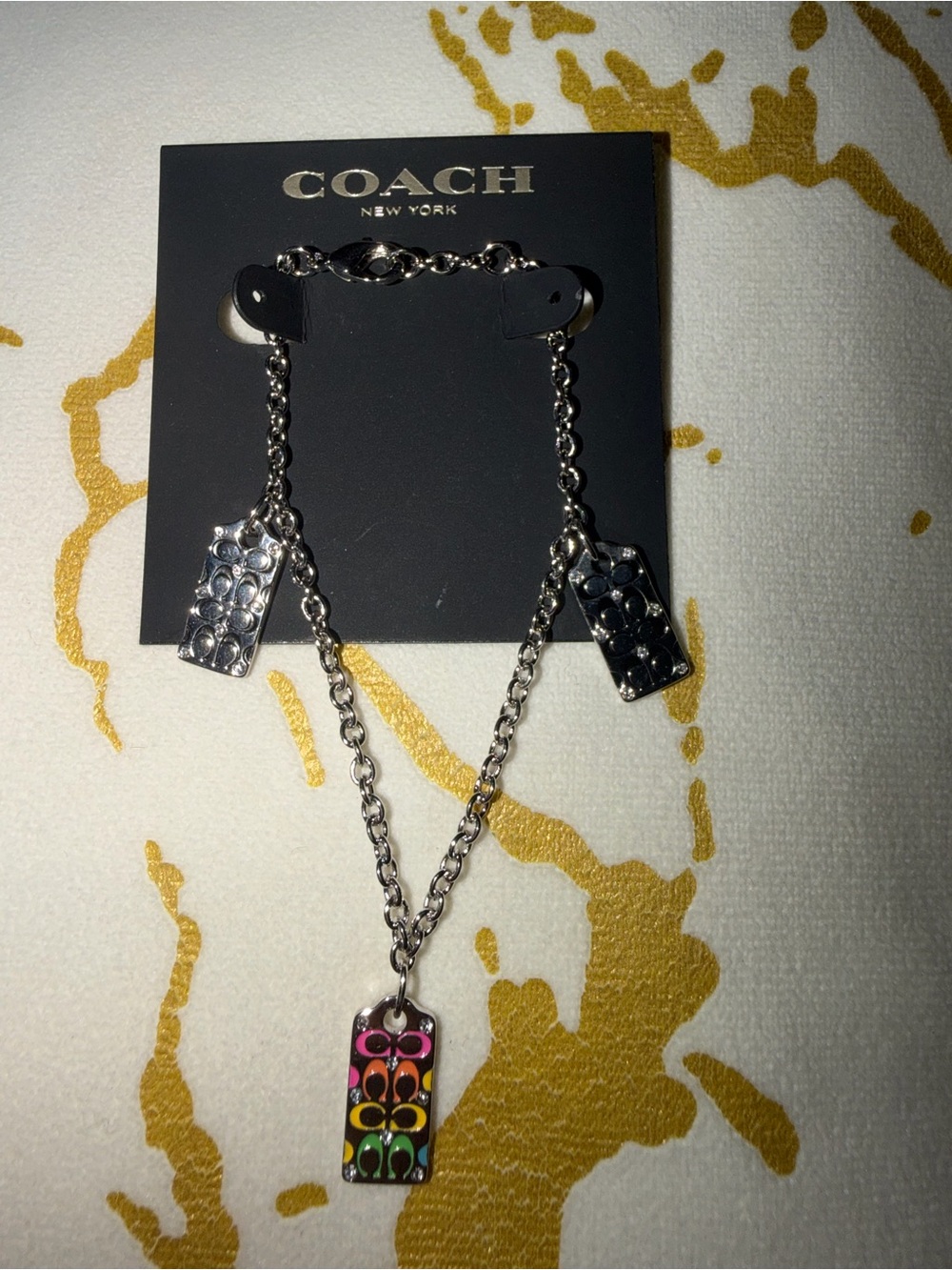 COACH Signature Pendant Crystal Bracelet - Picture 3 of 3